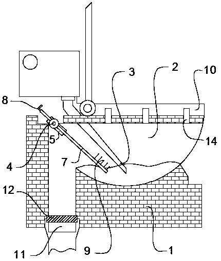 Plastic positioning and assembly device for sanitary toilet bowl
