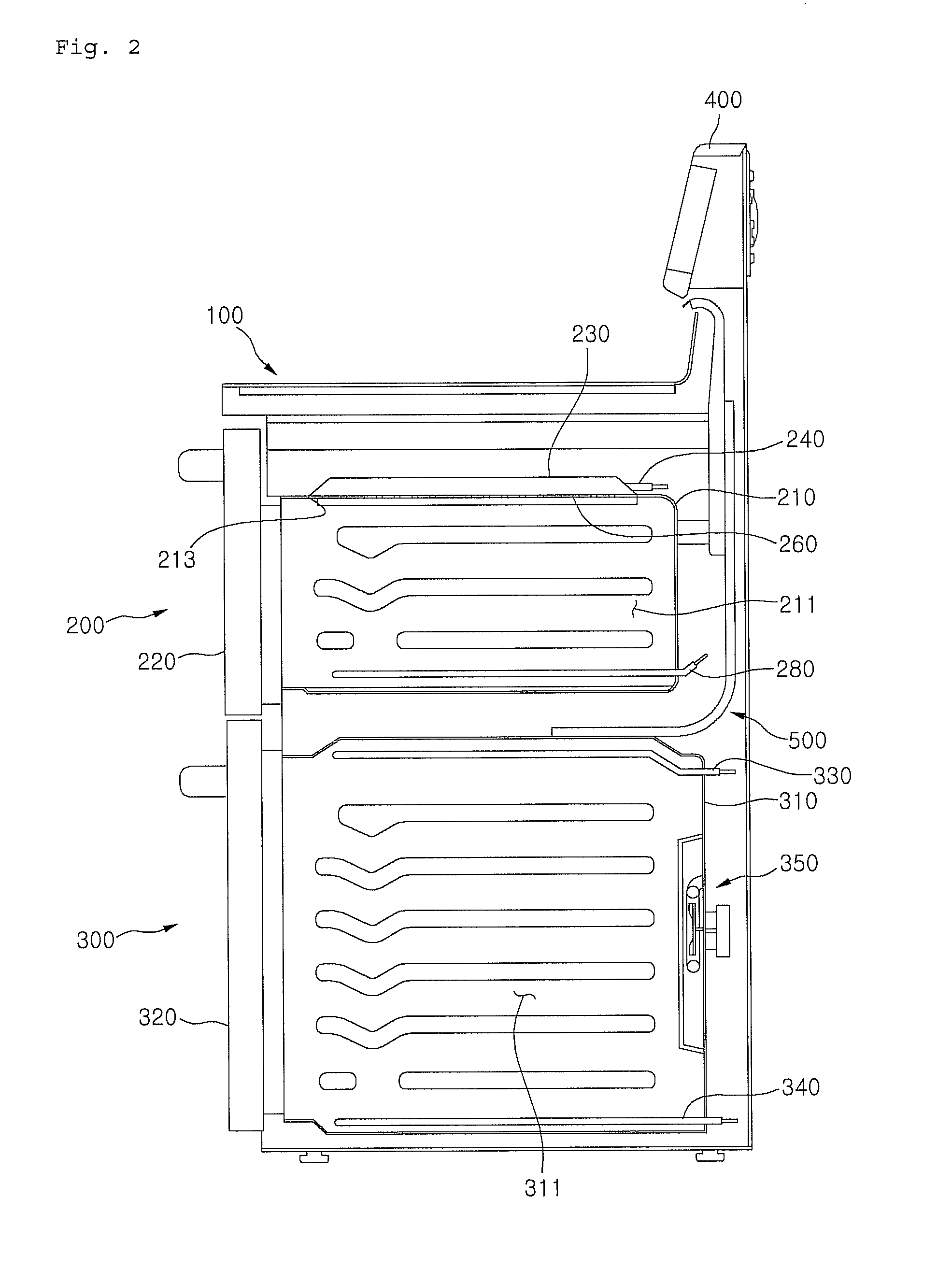 Electric oven and method for servicing same