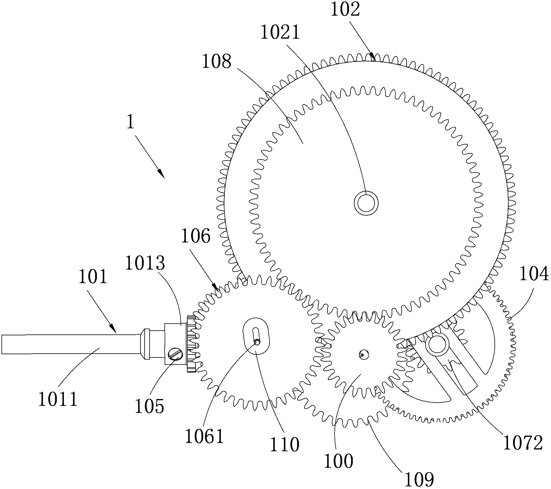 Axial sliding type winding and setting mechanism and timekeeper
