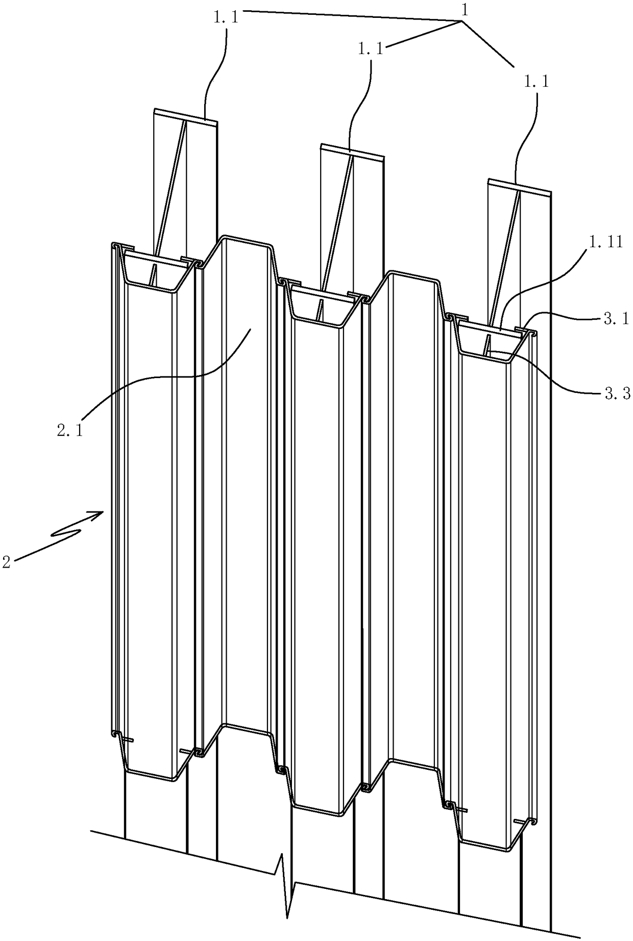 I-shaped steel and U-shaped steel plate pile engaged fabricated composite fender pile