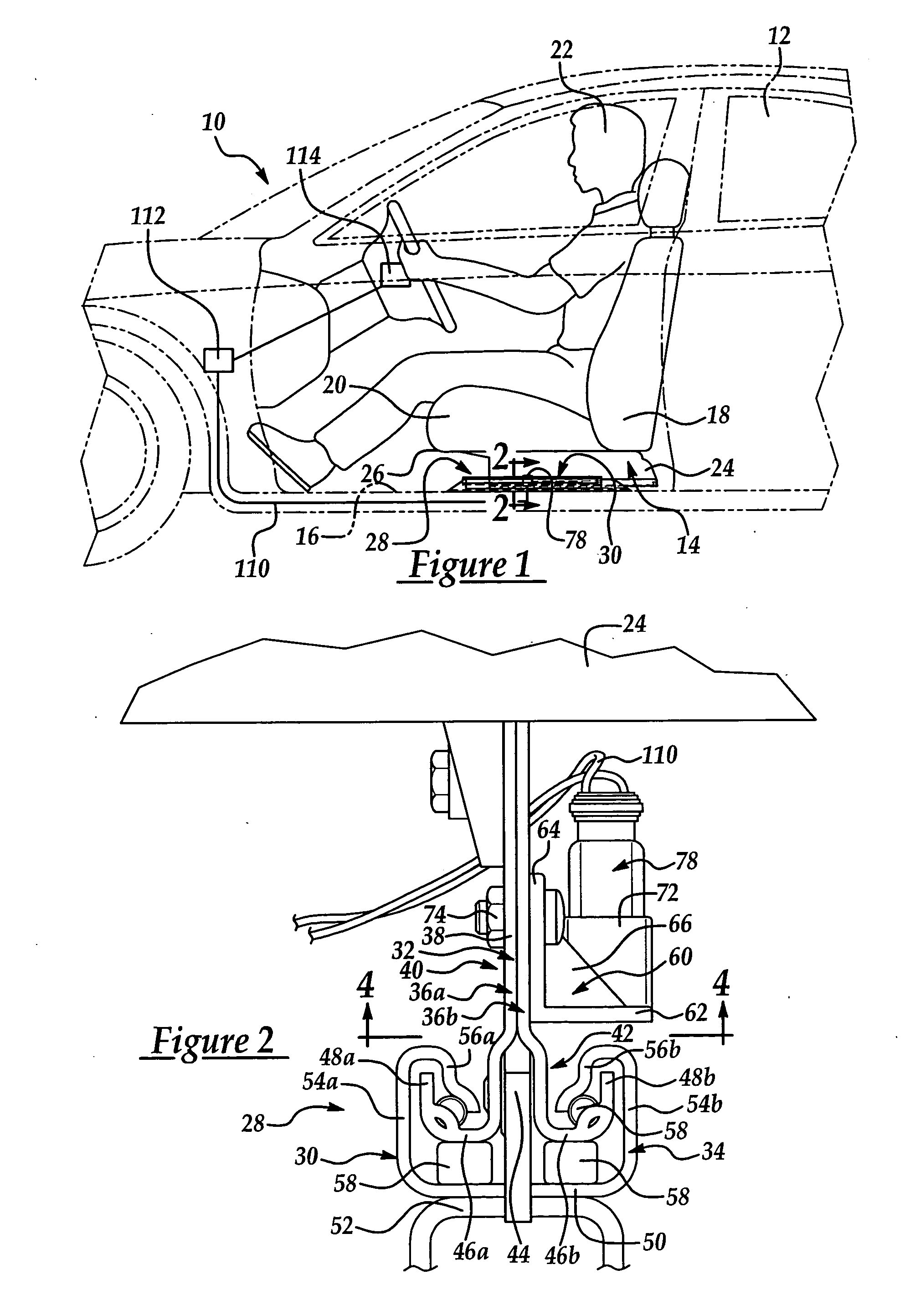 Vehicle seat assembly having a field effect sensor for detecting seat position