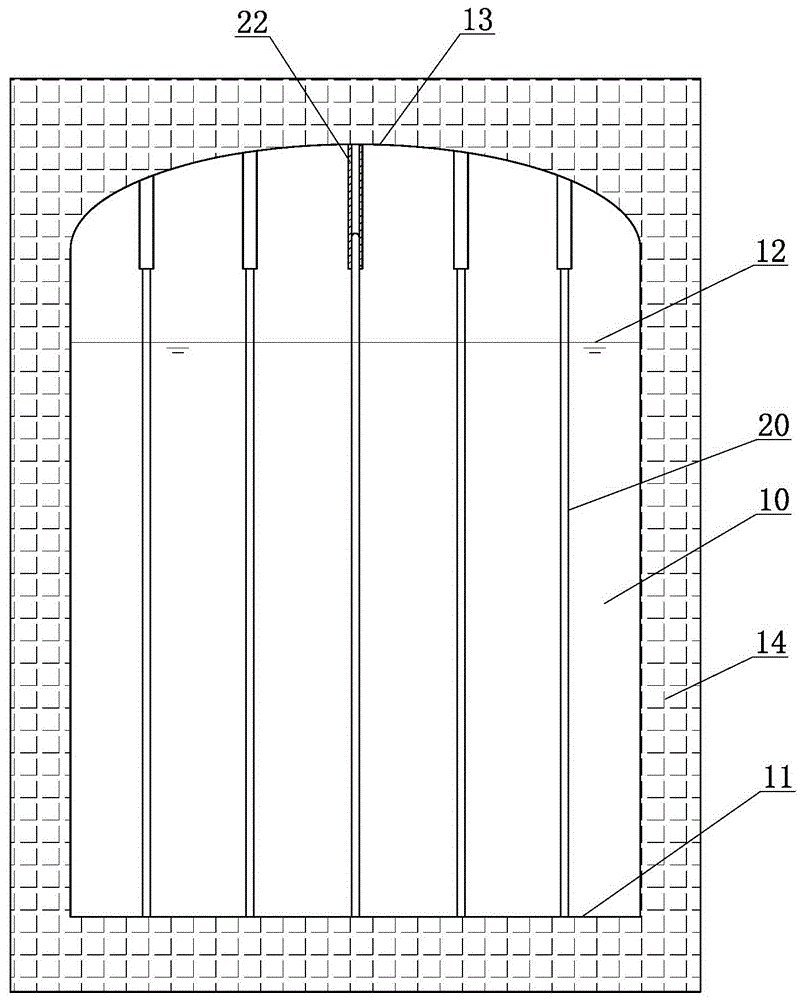 Liquefied natural gas storage tank capable of preventing liquid from writhing and generating overpressure