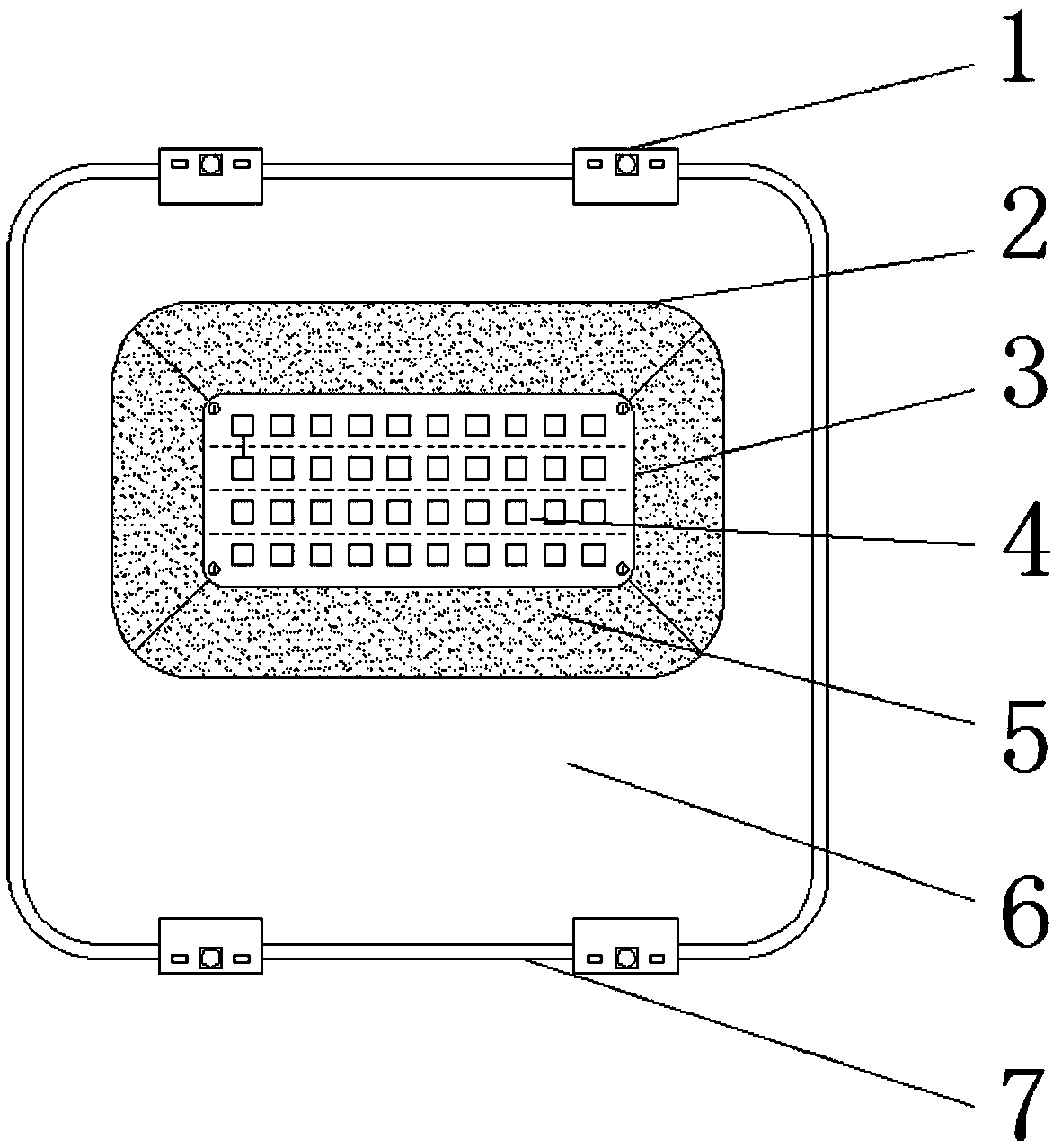 Kiwi LED light supplementing lamp and application thereof