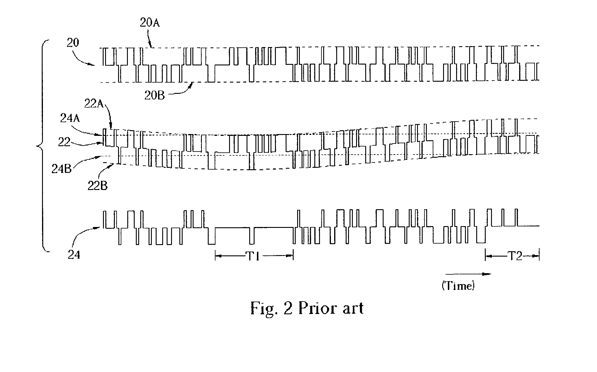Circuit for compensating a degraded signal and associated method