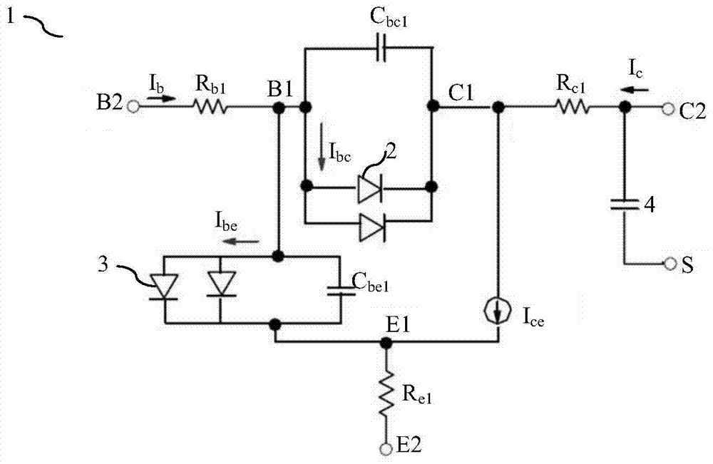 Large-signal model method for germanium-silicon heterojunction transistor
