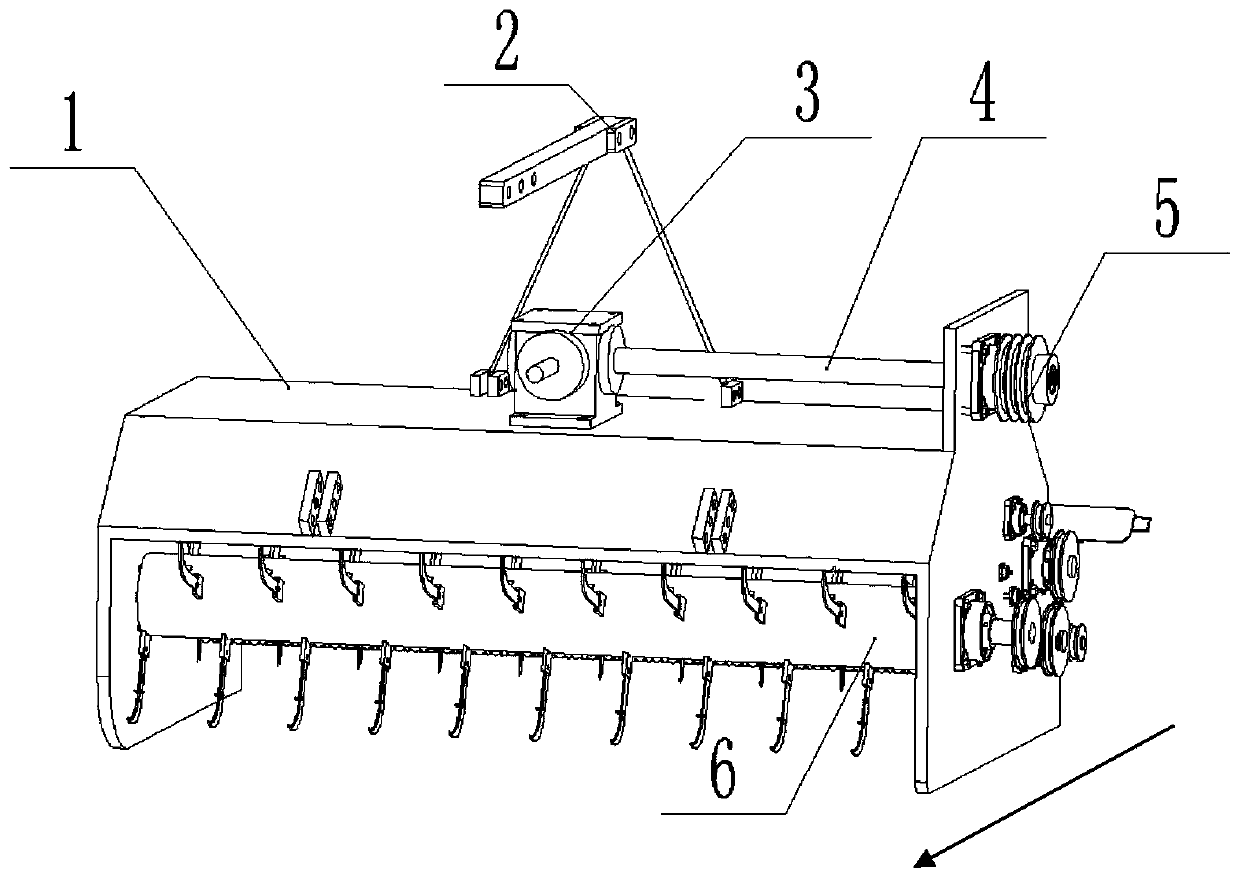 A machine for picking up straw, finely crushing, throwing and returning to the field