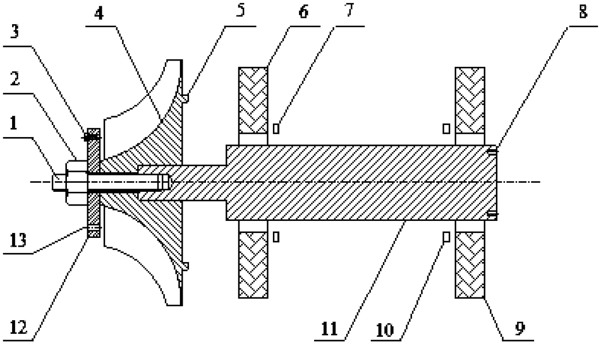 Rotor component of magnetic levitation motor and its online counterweight method