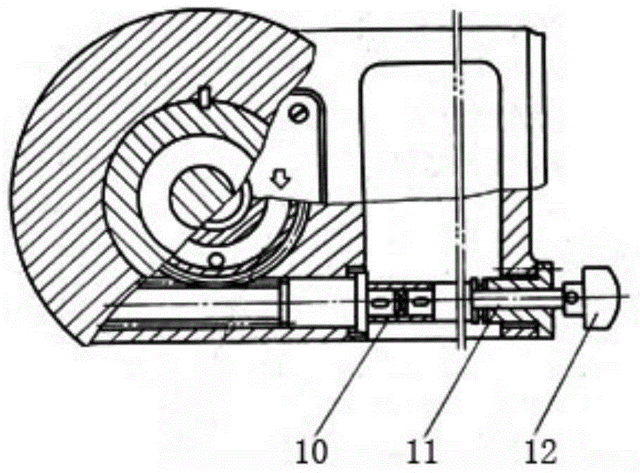 Pressure adjusting mechanism of downwards-pressing wheel