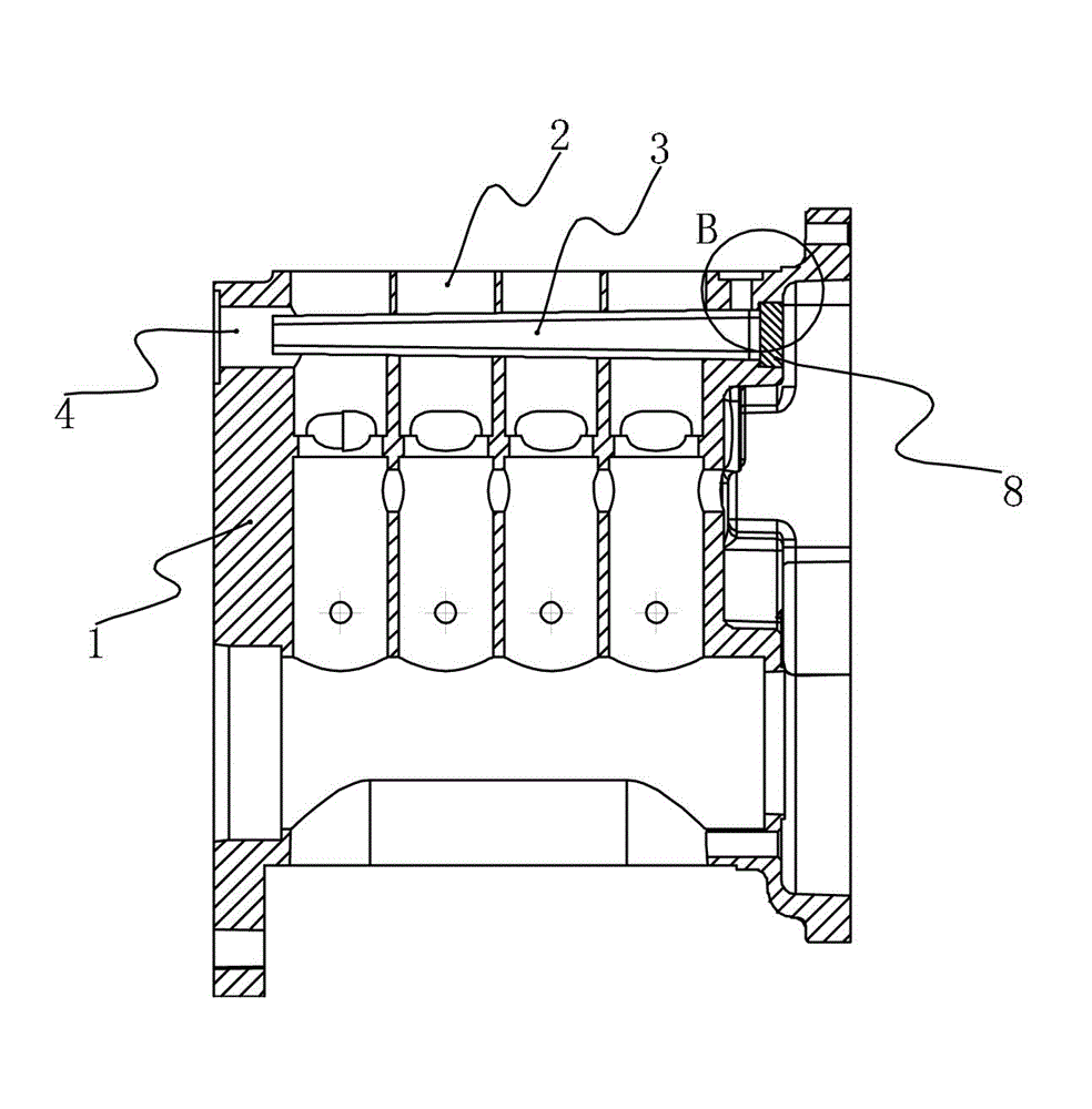 Oil groove sealing structure of fuel injection pump body