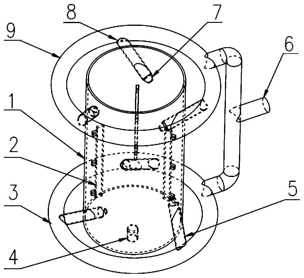 Counter-rotating bladeless stirring device and method