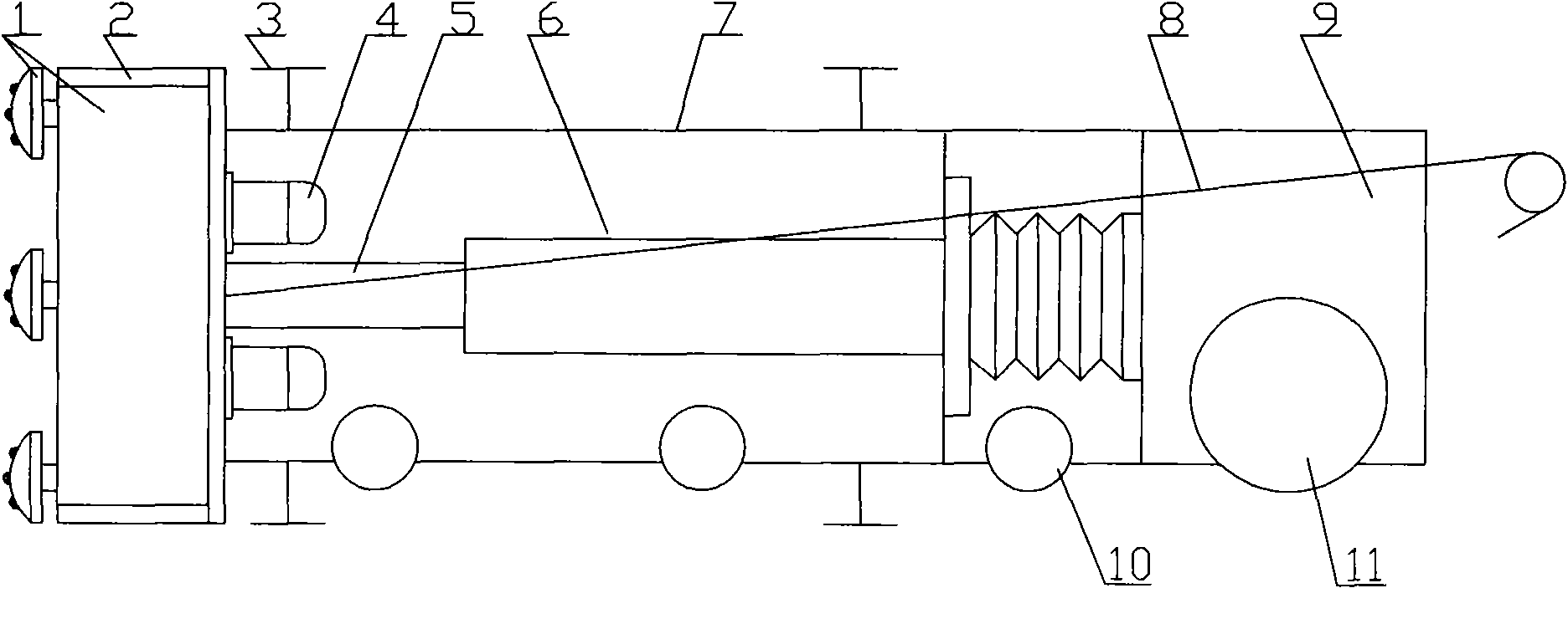 Multifunctional engineering driller of rock tunnel