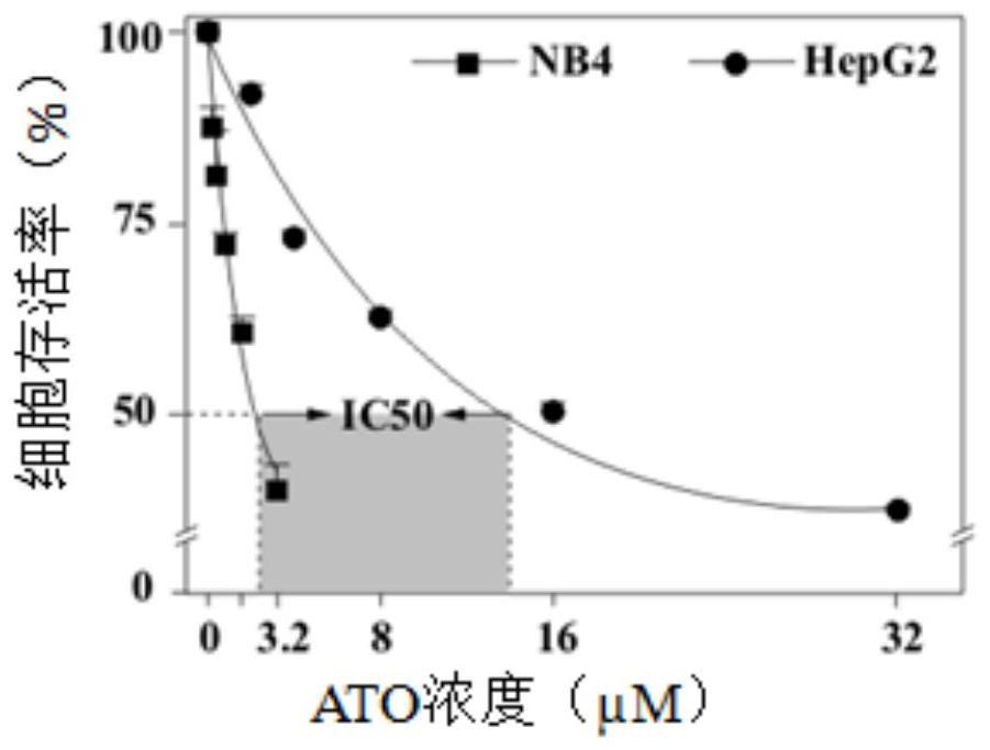 A nanomaterial-based autophagy blocking system and its preparation method, and its application in the treatment of solid tumors with arsenic drugs