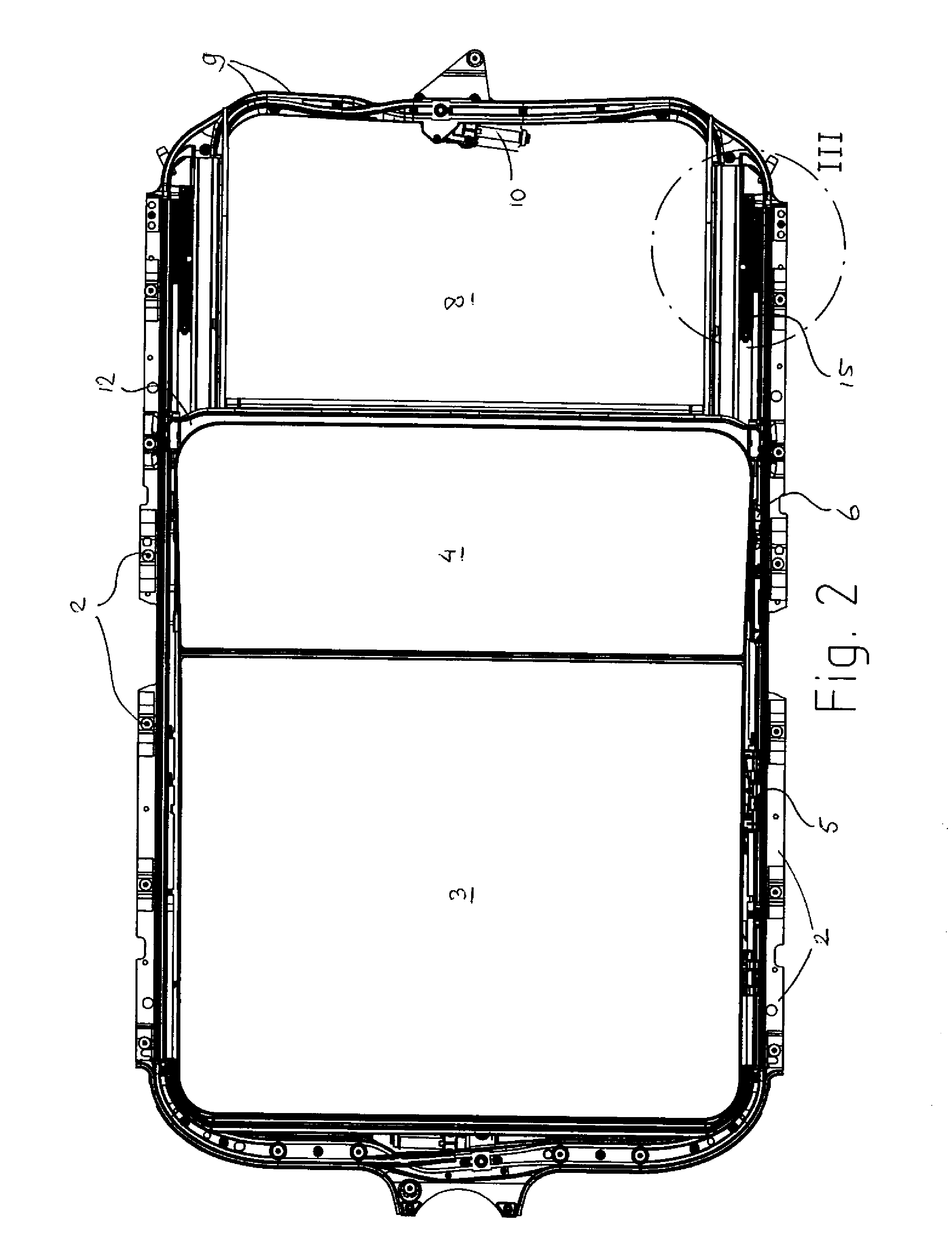 Roof assembly and method of mounting a sieve member