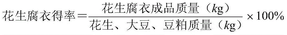 Peanut containing bean curd skin and preparation method thereof