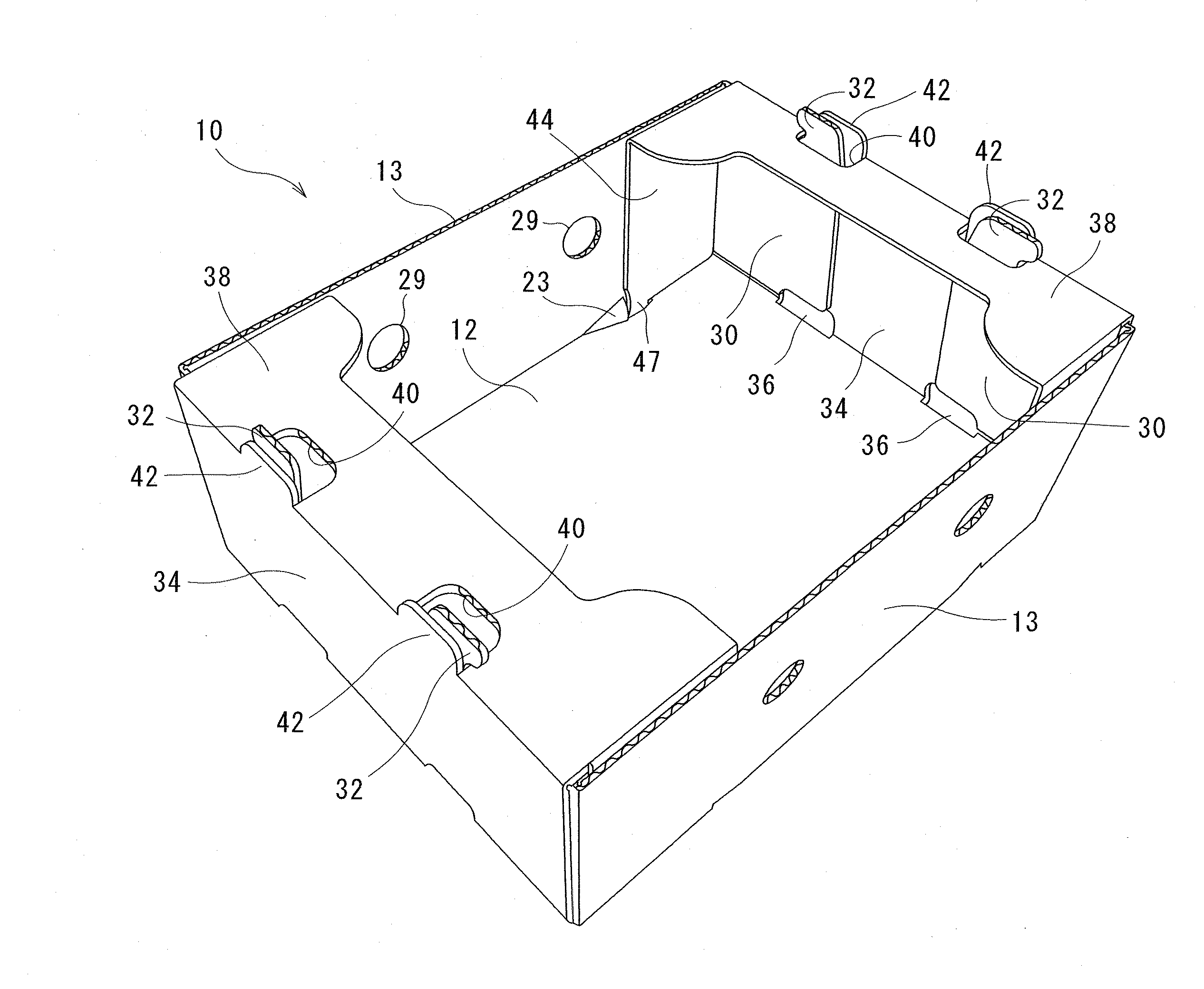 Locking structure, container utilizing locking structure, and container assembling apparatus