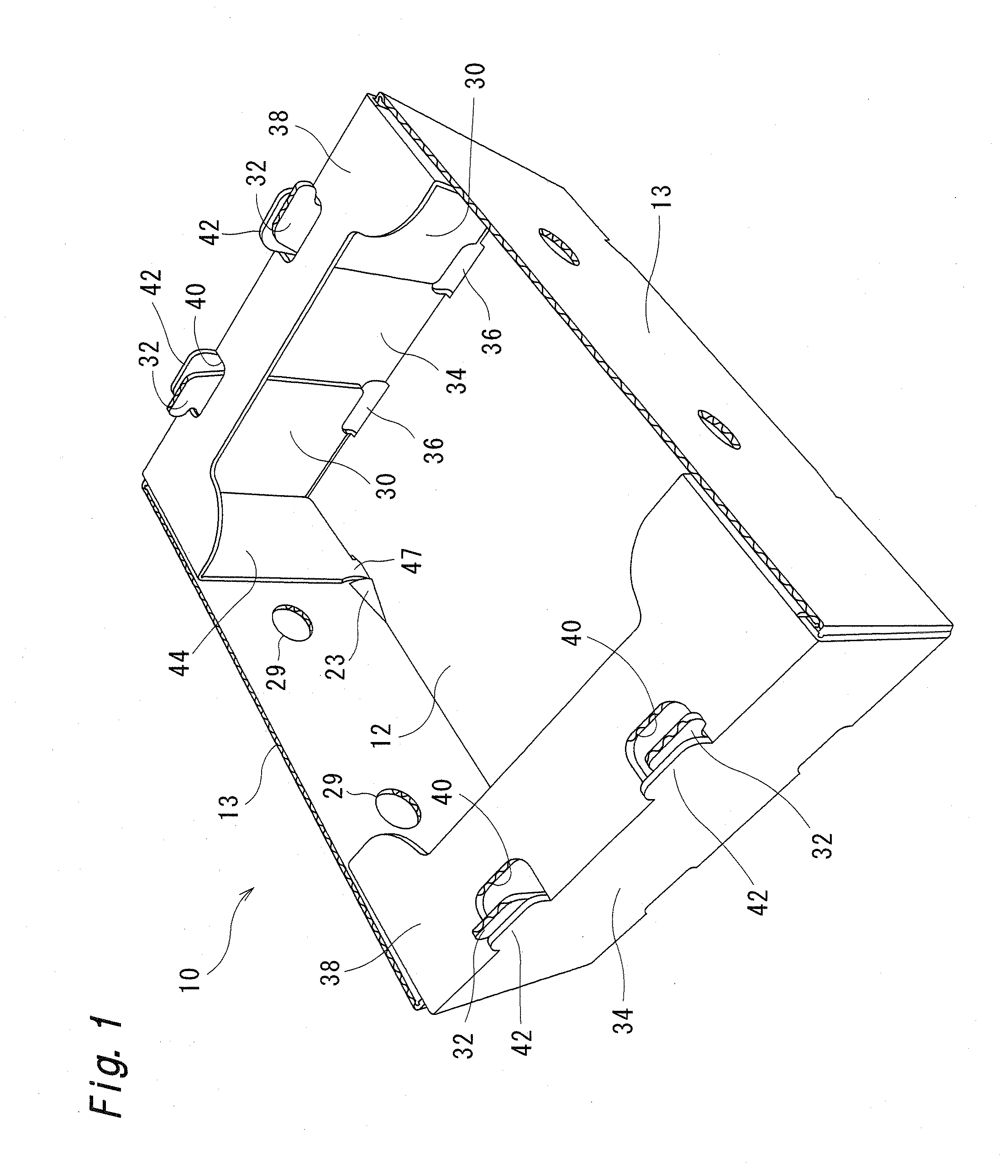 Locking structure, container utilizing locking structure, and container assembling apparatus