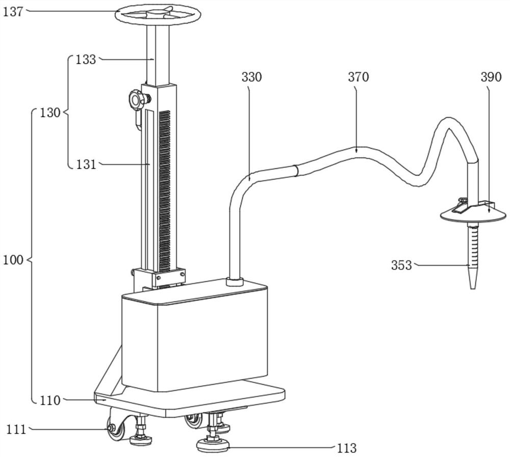 Chest drainage device for pneumology department