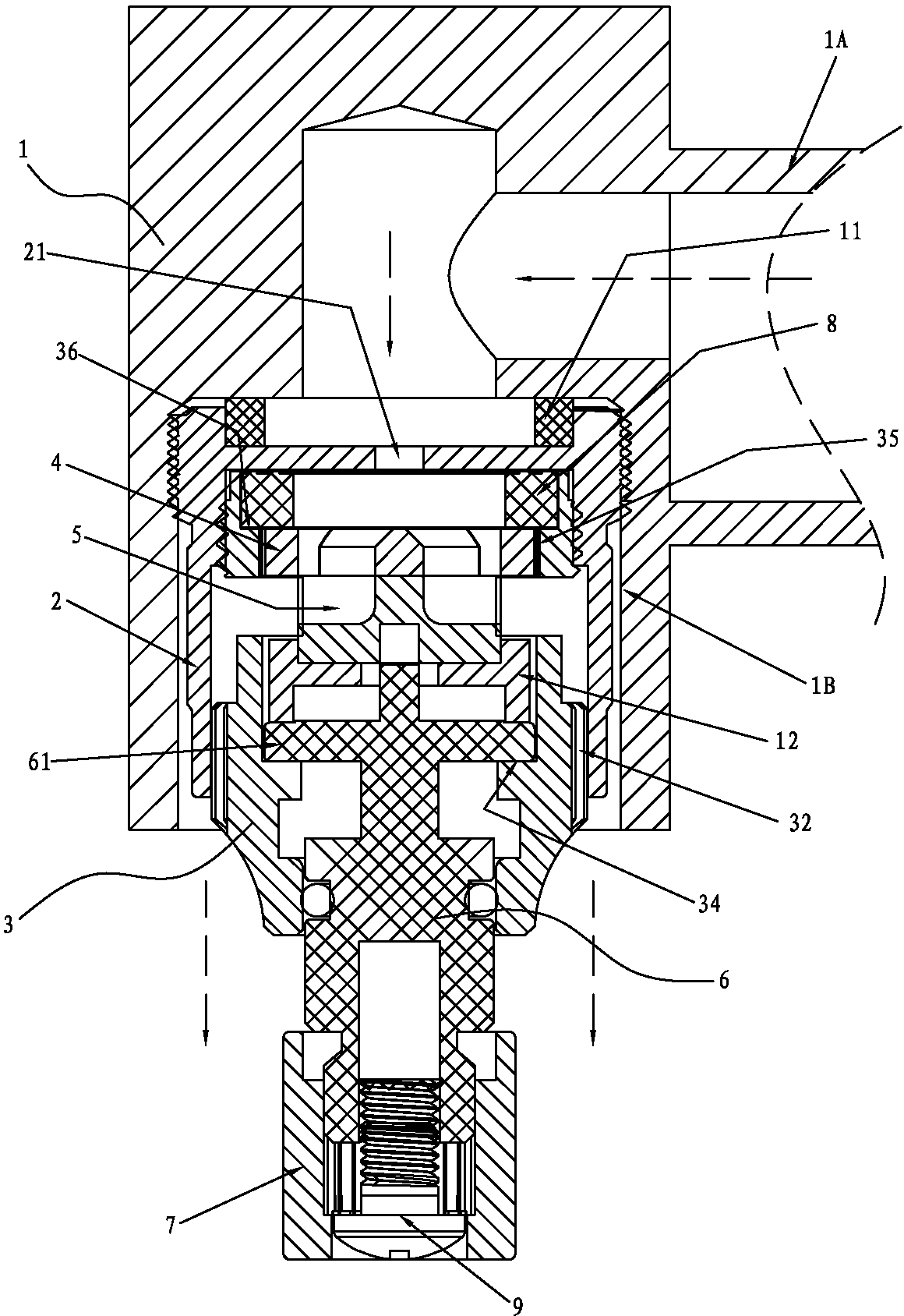 Fungi-proofing water-saving water outlet machine