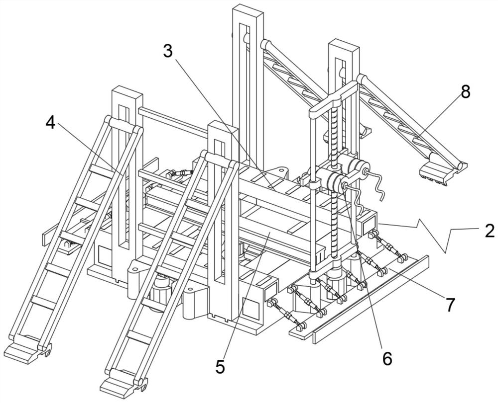 Concrete test pile single pile compression bearing capacity detection device and implementation method thereof