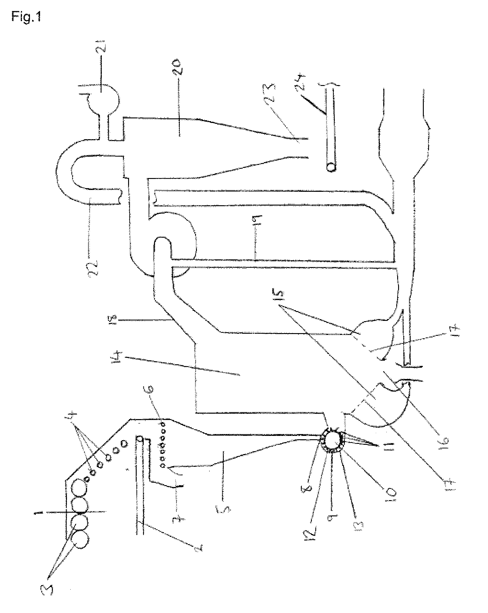 Method for manufacturing a fibre-containing element and element produced by that method