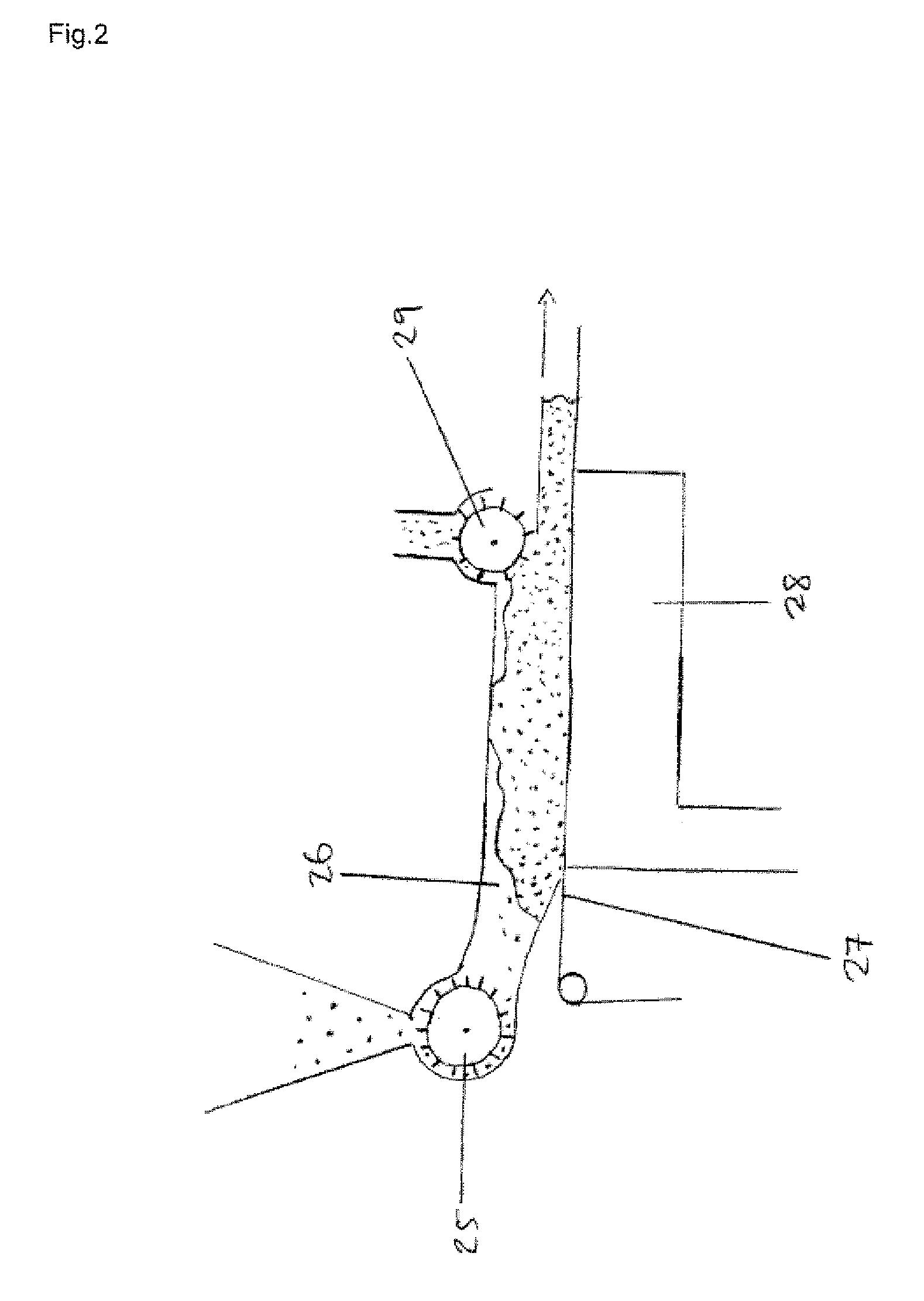 Method for manufacturing a fibre-containing element and element produced by that method