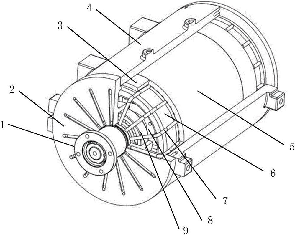 Heat pipe type winding enhanced heat motor