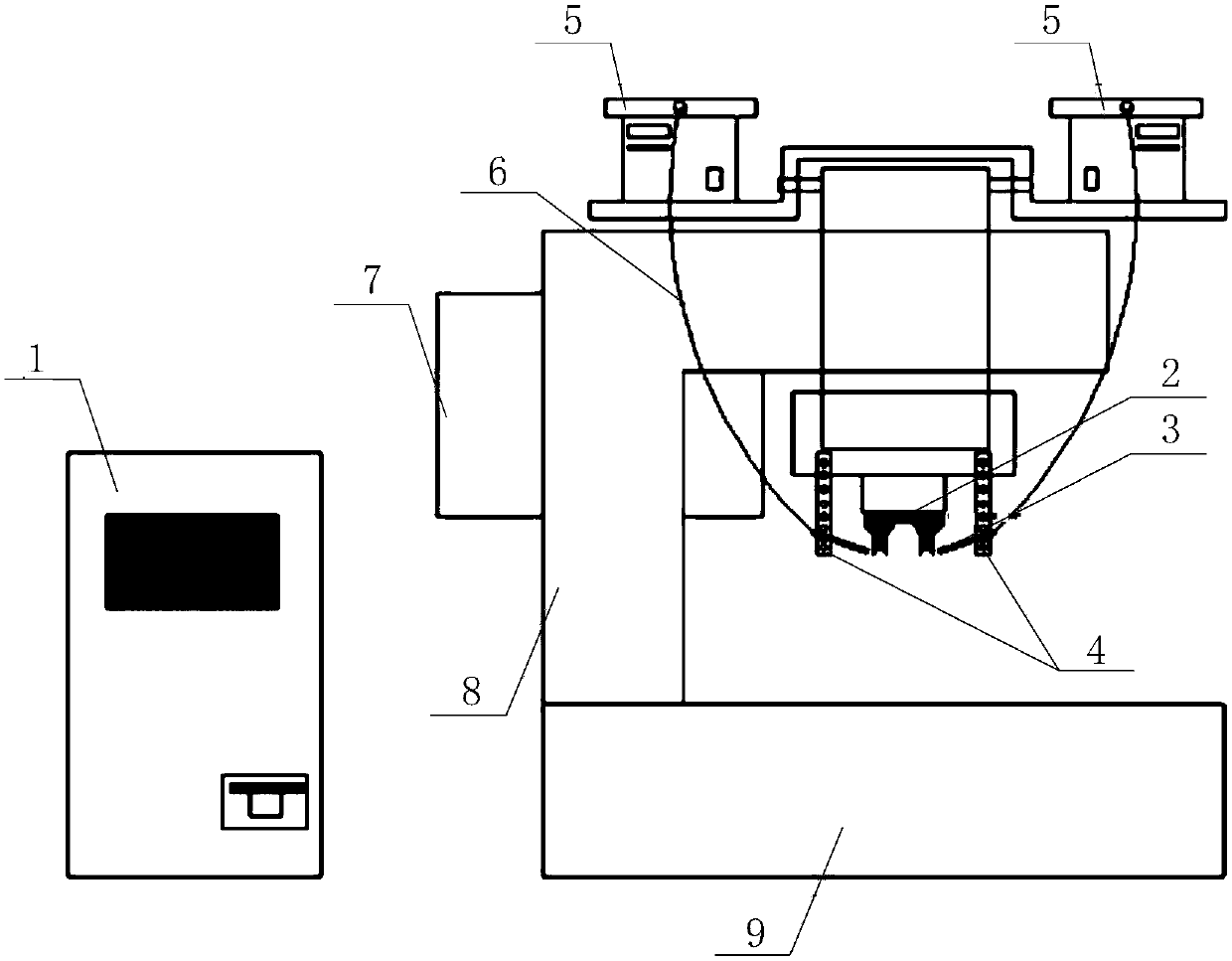 Thermal compression welding device and method