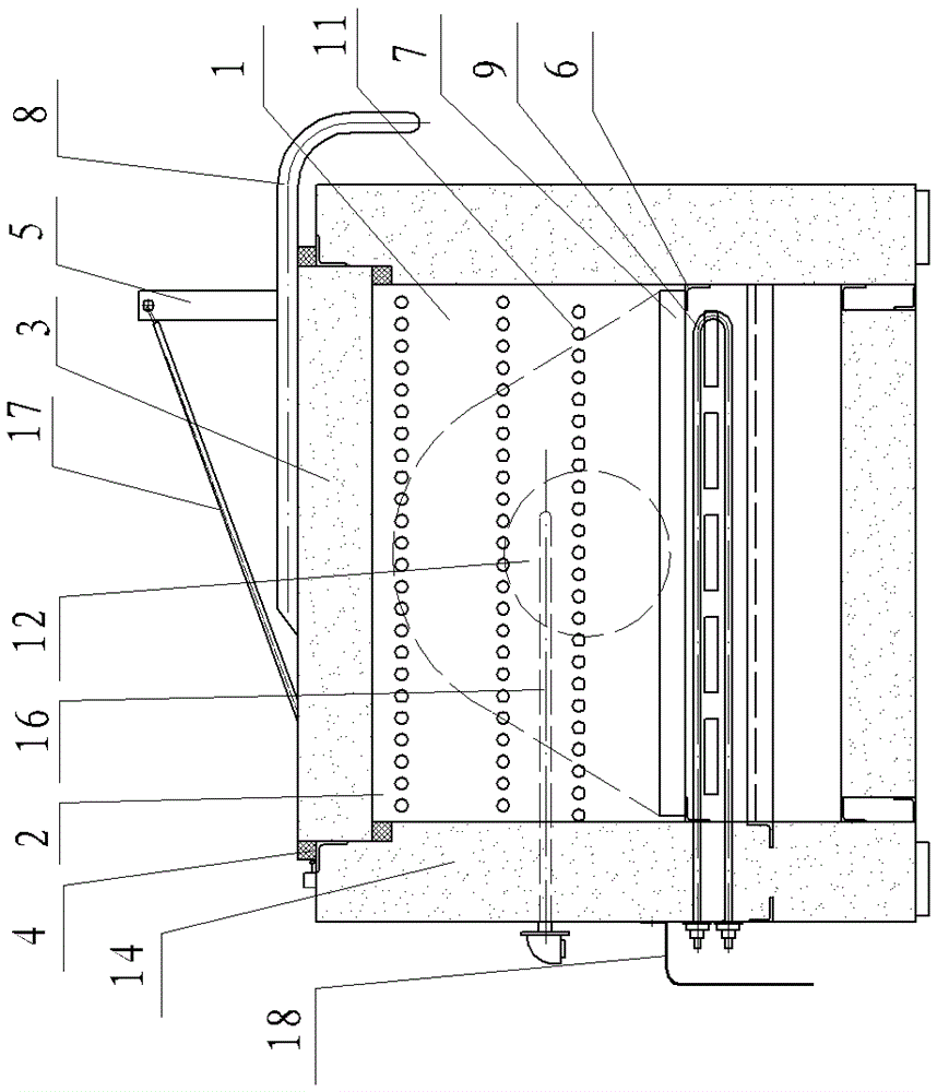 Two-door-opening type preheating furnace