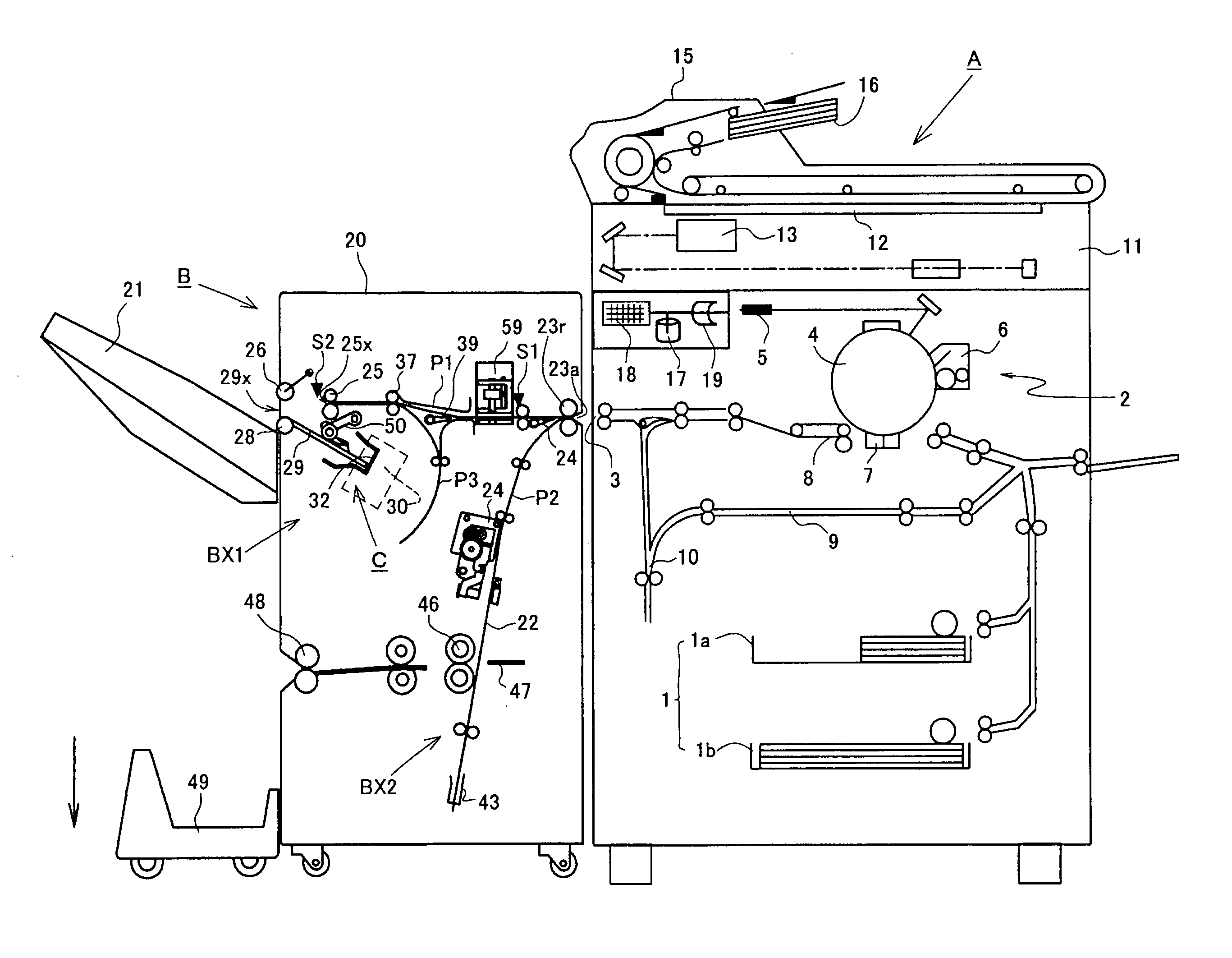 Sheet collecting apparatus, post processing apparatus and image formation system