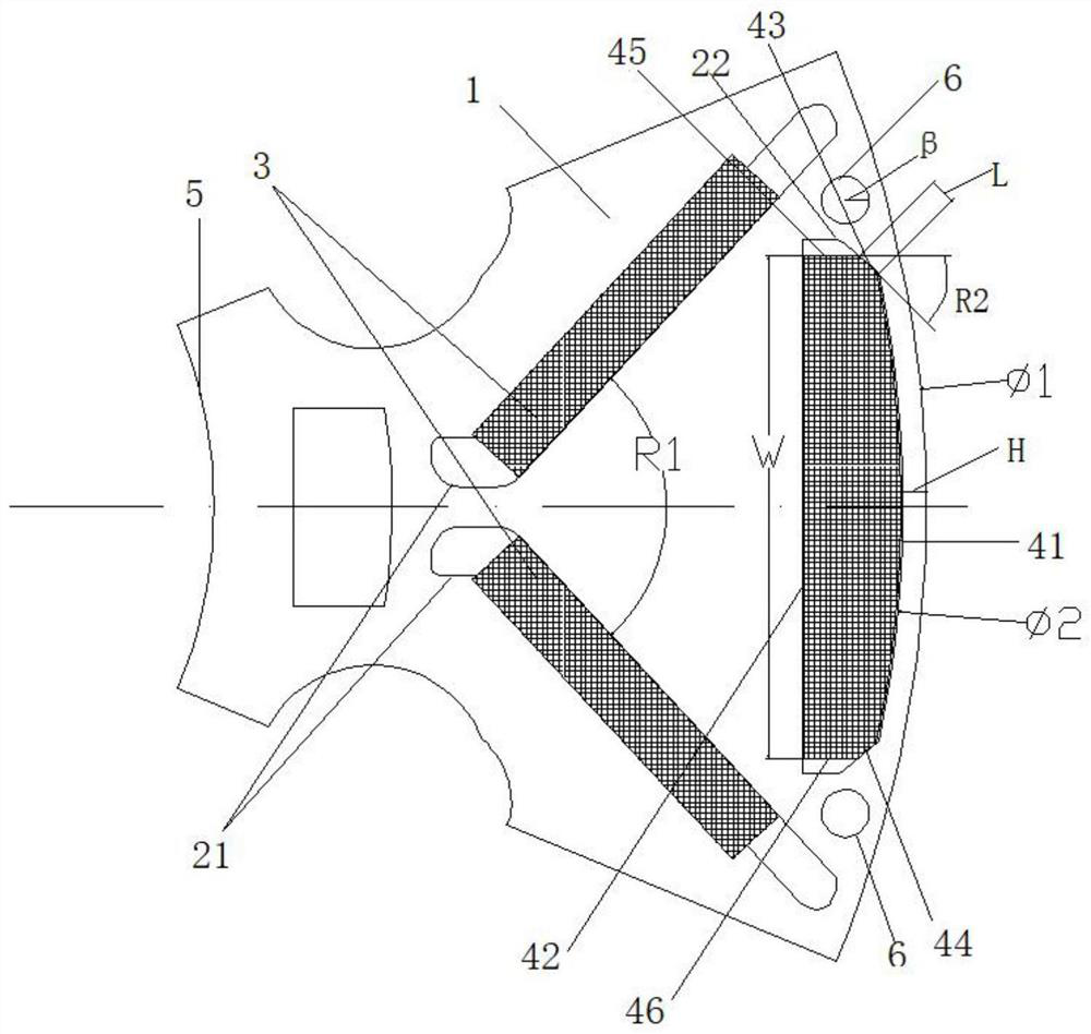 A rotor punch, rotor, permanent magnet synchronous motor and vehicle