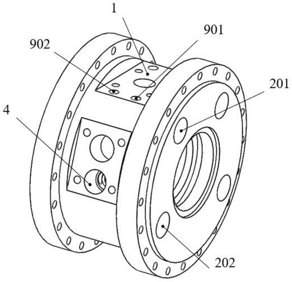 Hydraulic integral integrated valve block