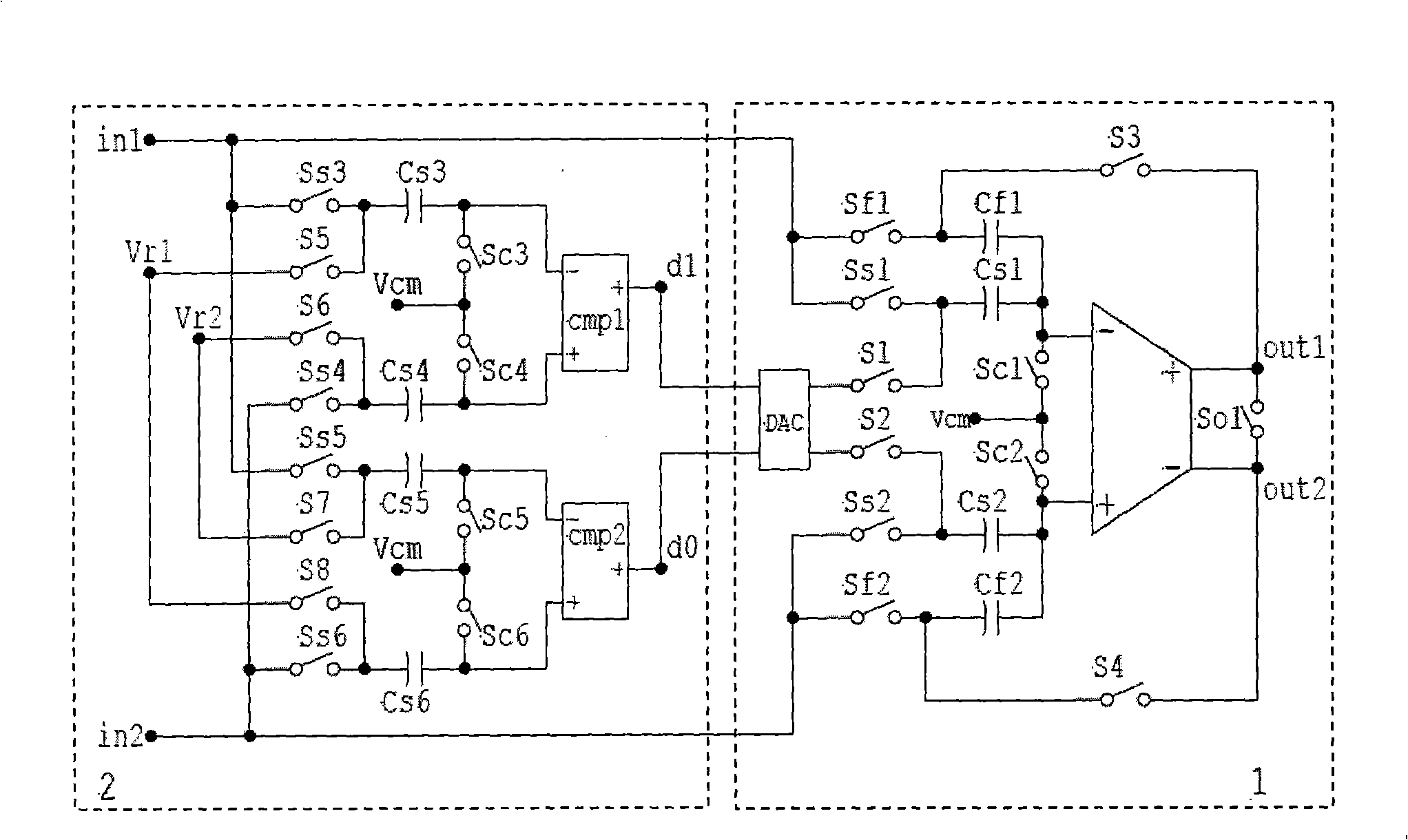 Assembly line a/d converter and method for eliminating sampling-hold circuit