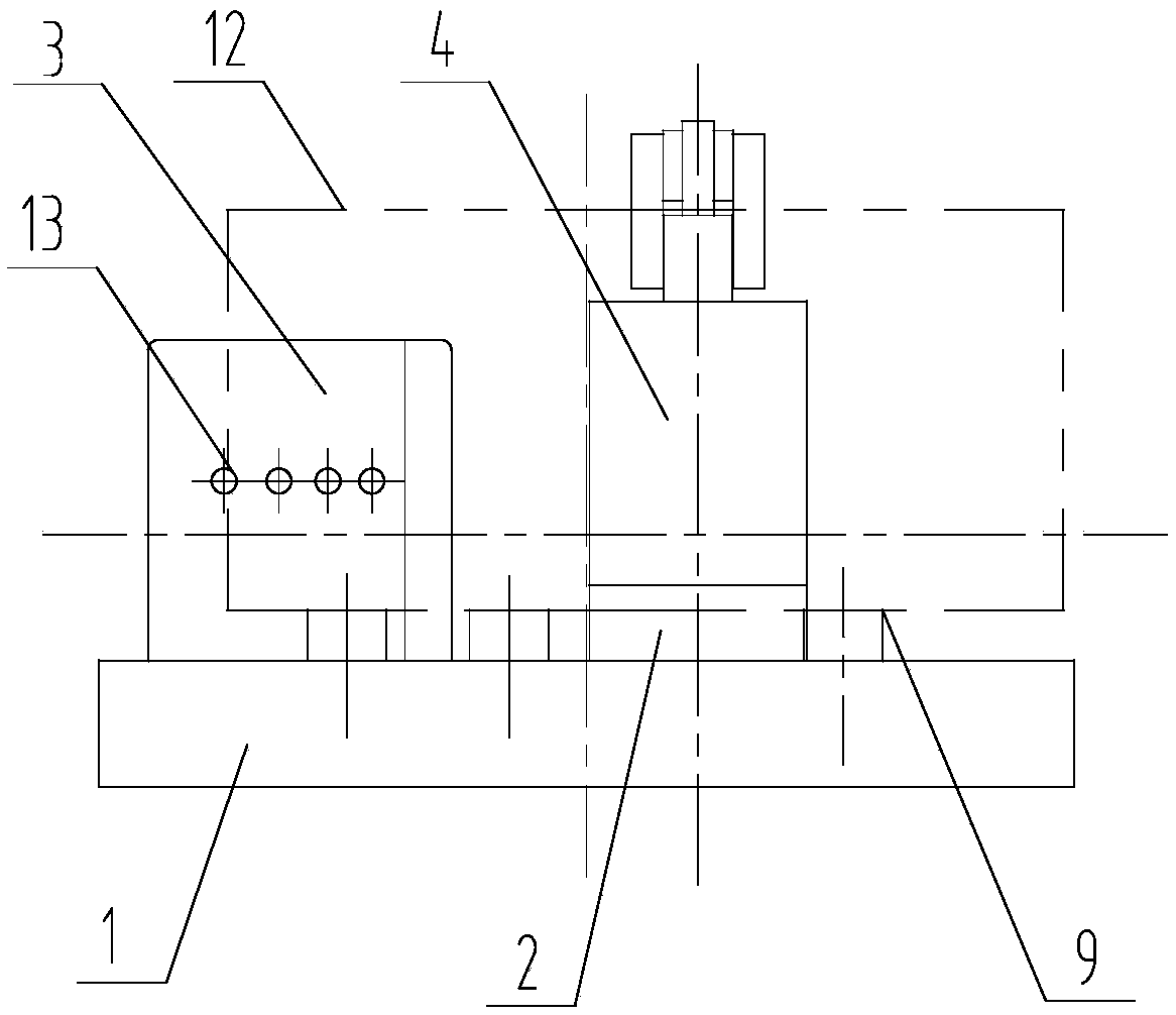 Clamping device and processing method for drilling oblique oil holes in engine cylinder head