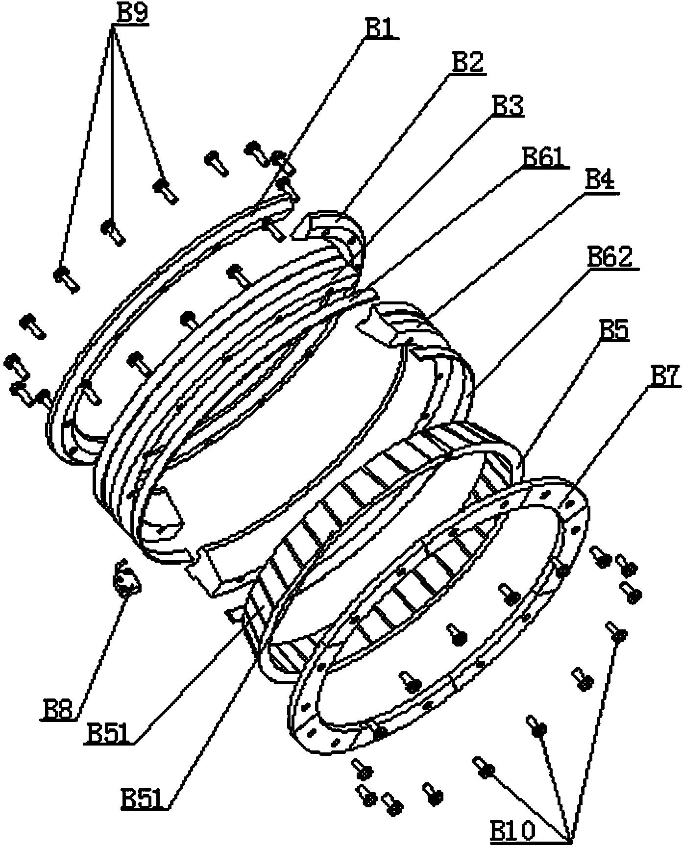 Adjusting ring device for measuring revolution and speed of rotary shaft