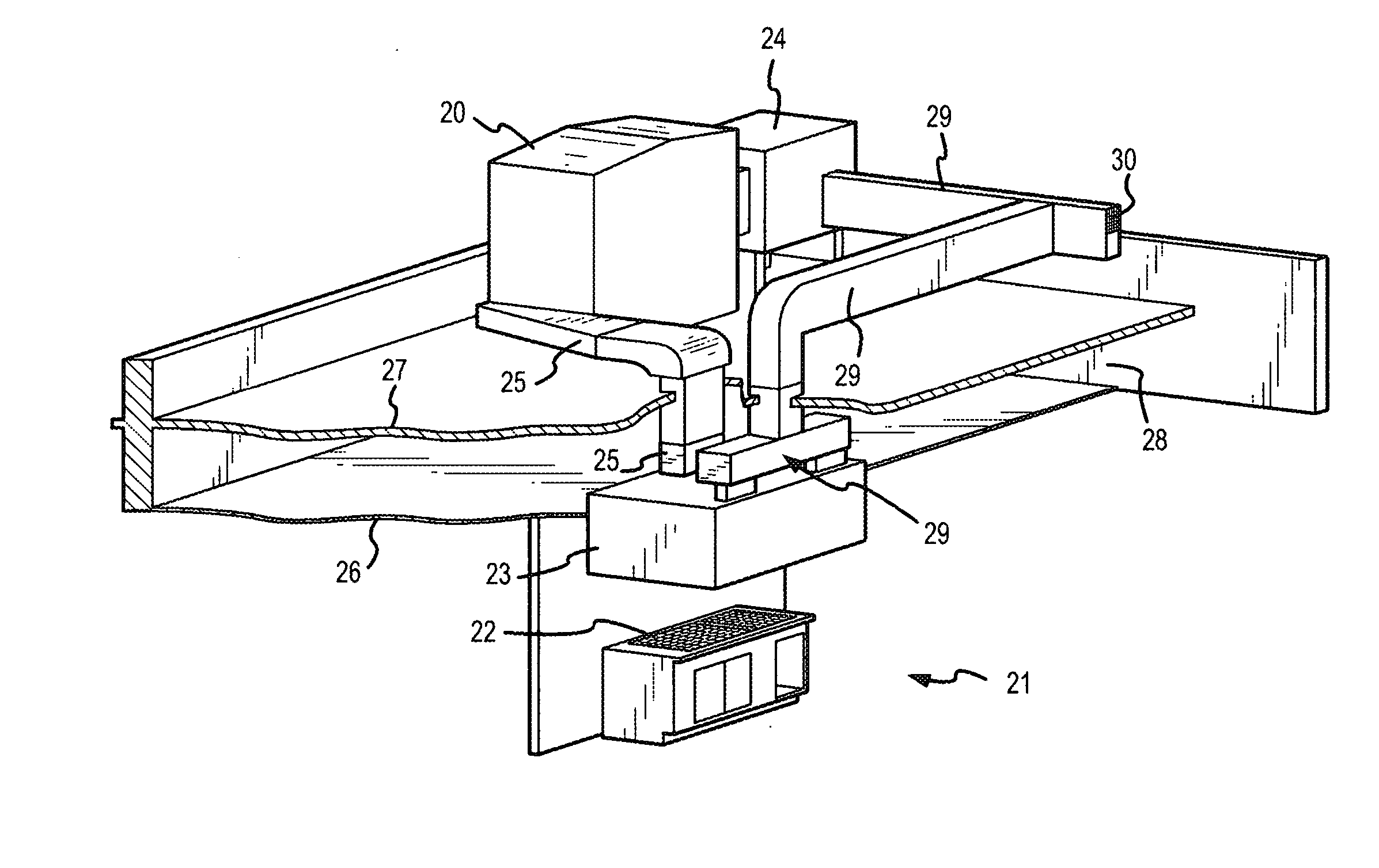 Apparatus and method for cleaning, neutralizing carbon monoxide and recirculating exhaust air in a confined environment