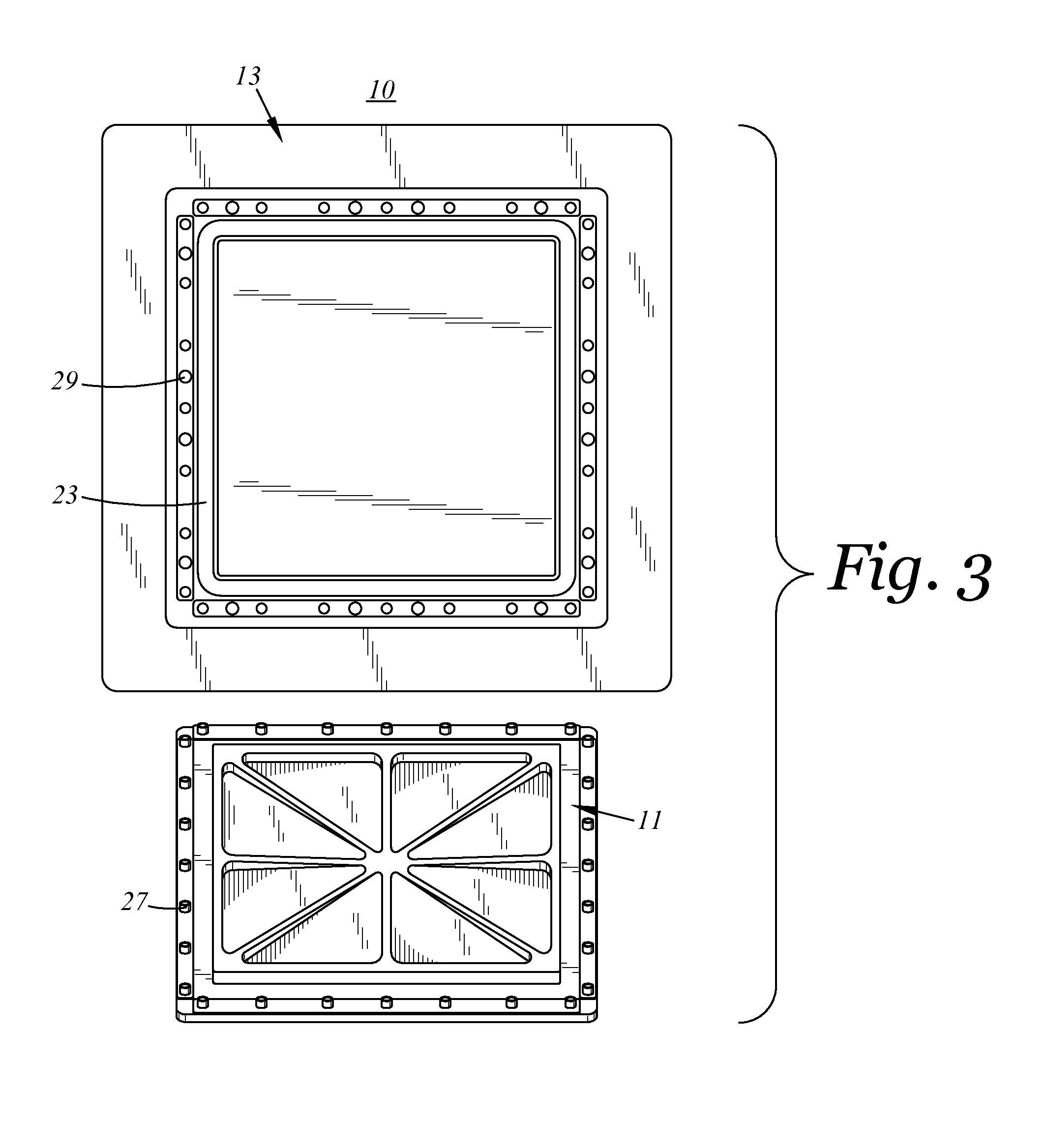 Magnetic latching system with inflatable seal