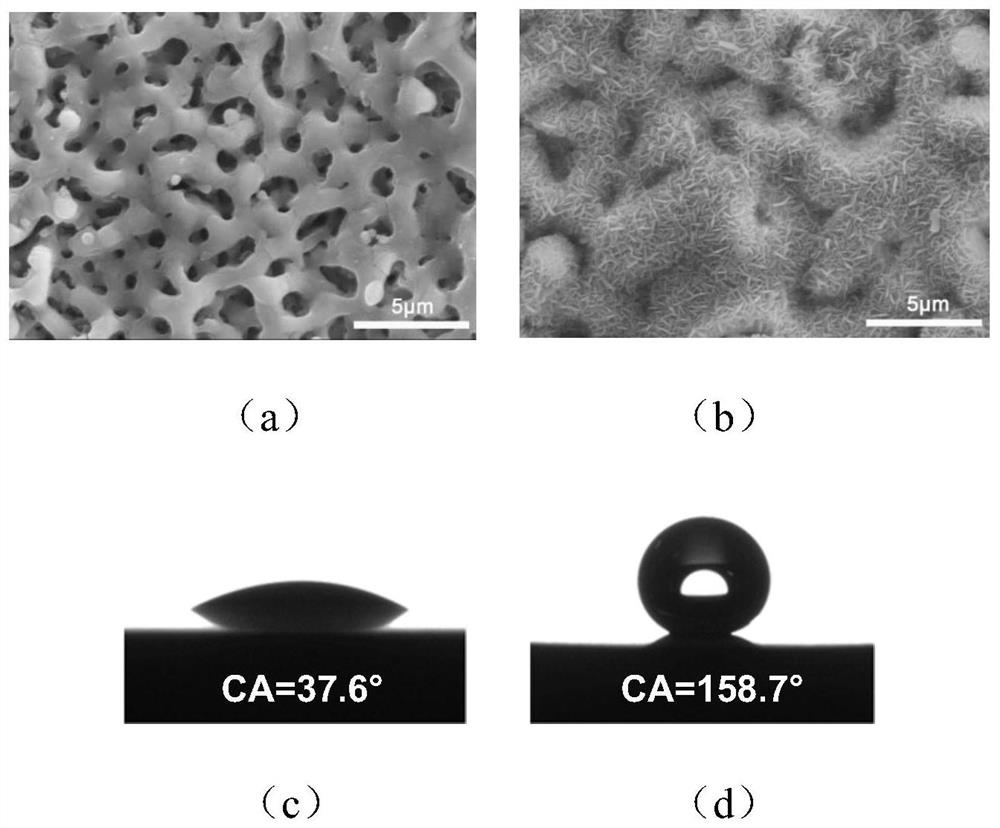 Preparation method of magnesium alloy micro-arc oxidation black super-hydrophobic film layer