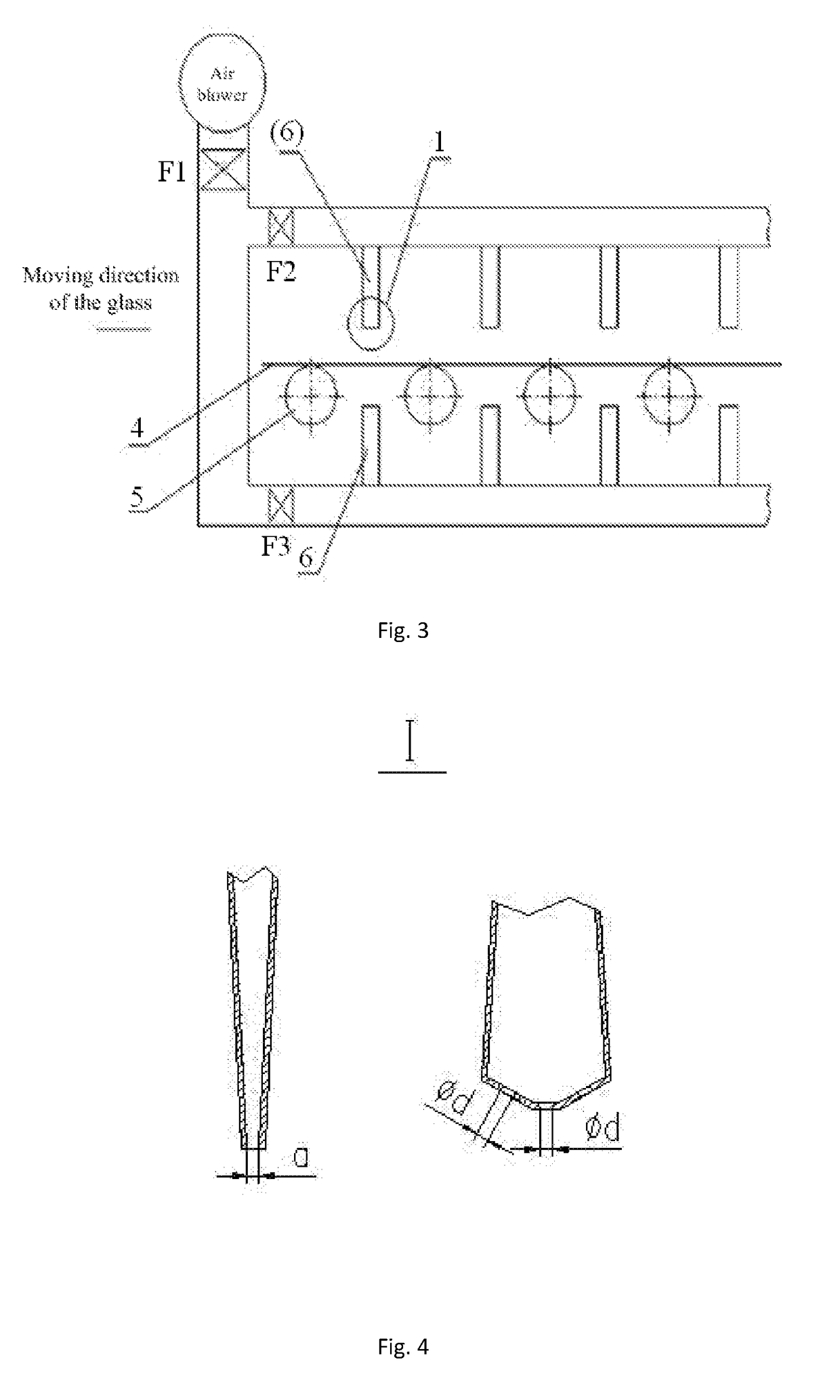 Isothermal drop speed cooling method of forced convection area for lehr and the apparatus thereof