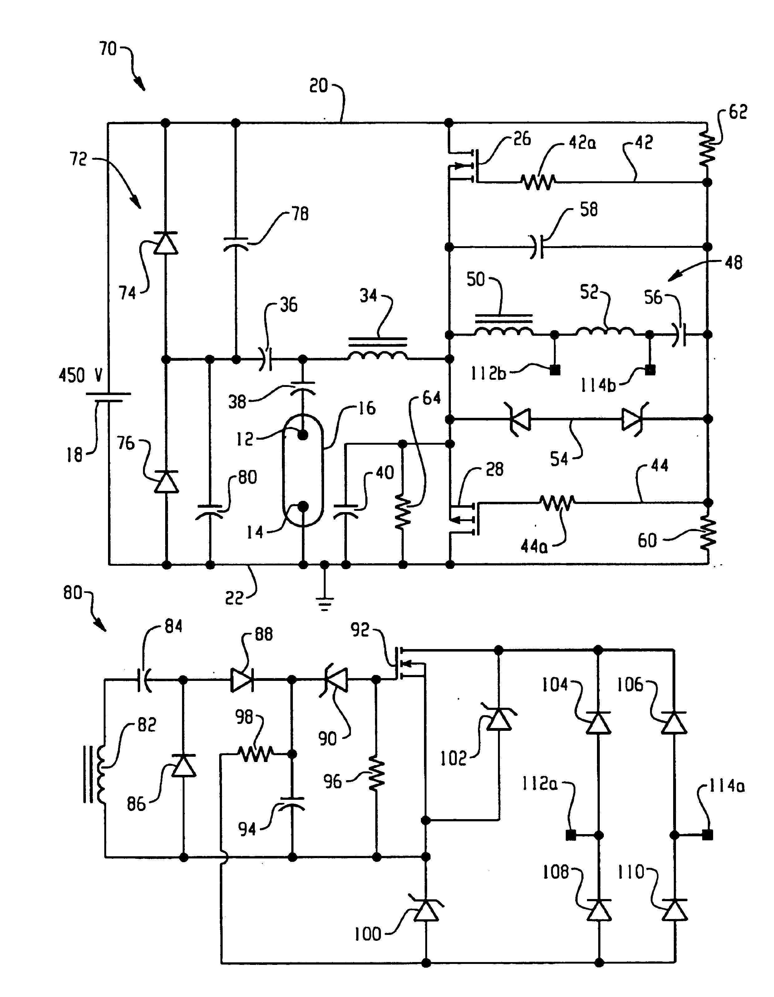 Continuous mode voltage fed inverter