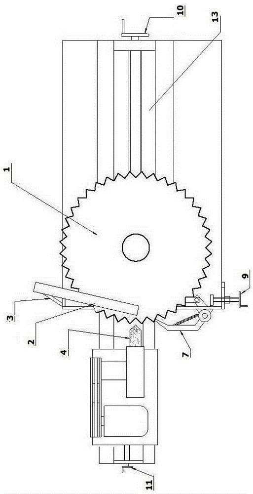 Grinding machine tool for cutting saw teeth of metal circular saw blade and using method for grinding machine tool