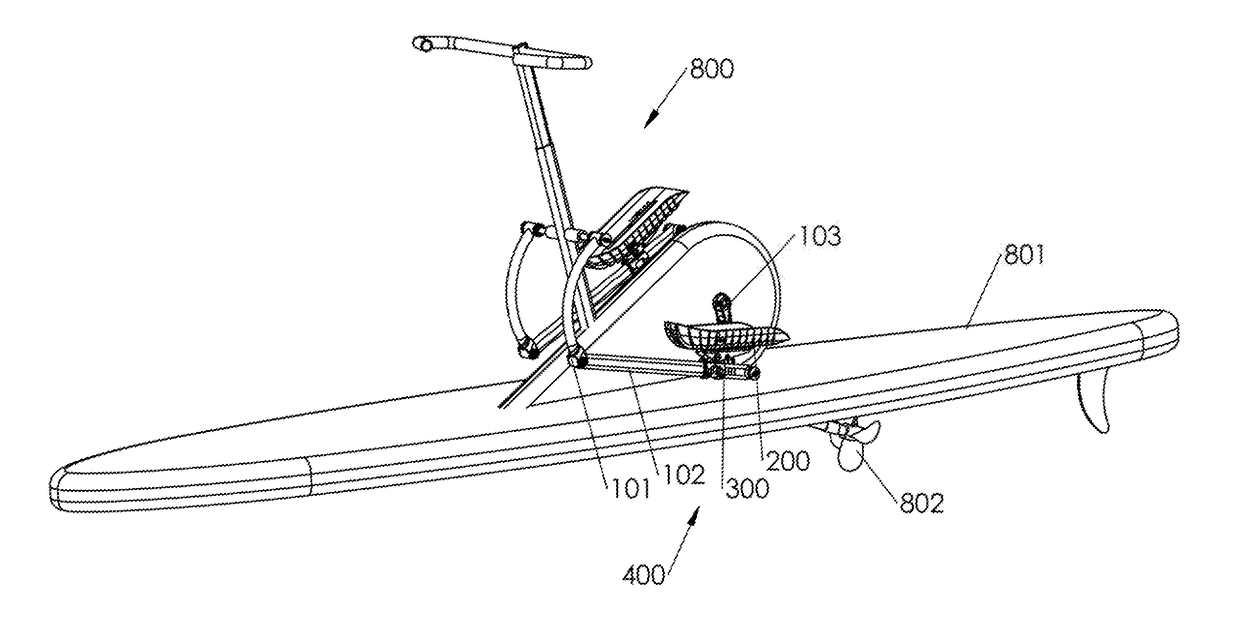 Pivoting foot platform for elliptical apparatus