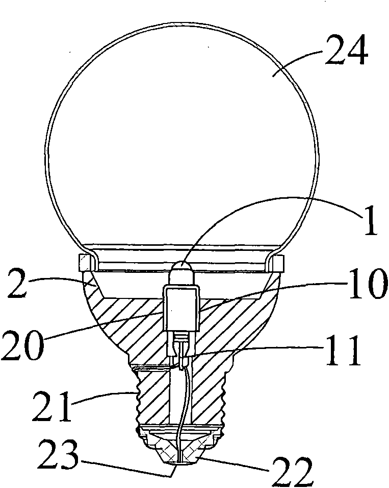 High-efficient LED (light emitting diode) lamp