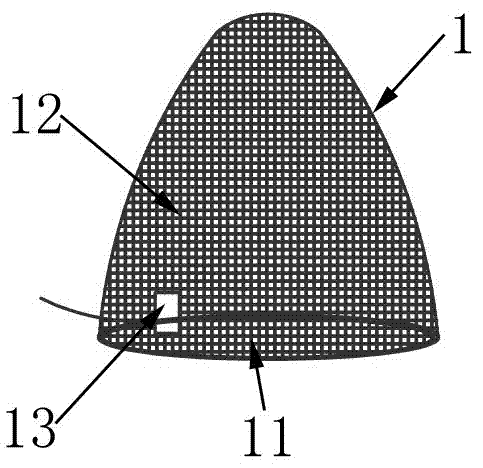 Vending mesh bag and automatic vending device comprising same