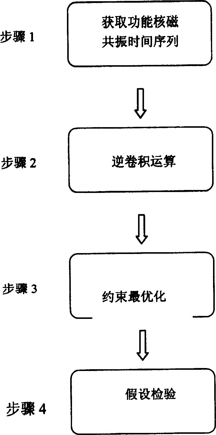 Time series analysis method of nuclear magnetic resonance for brain functions based on constrained optimization