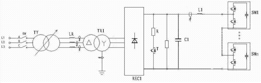 Flexible direct current transmission converter valve steady-state high-power running testing device and testing method