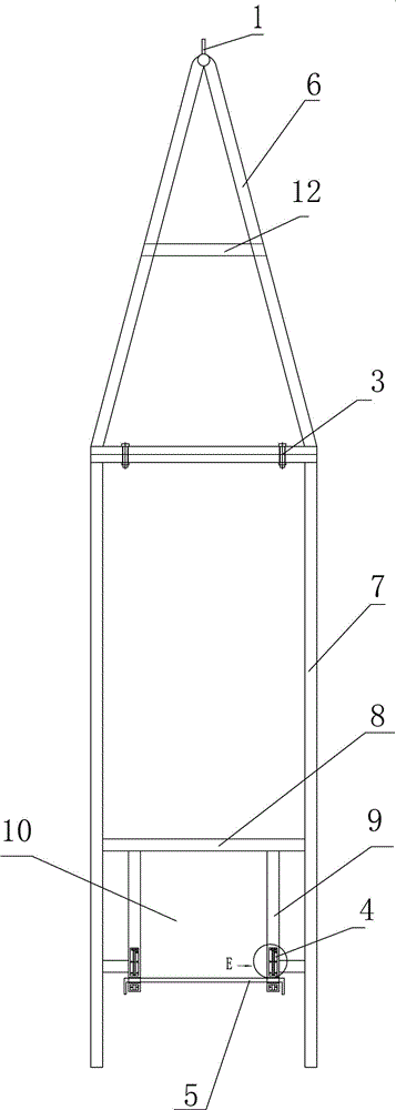 Overhauling hanging bracket for main distributing valve