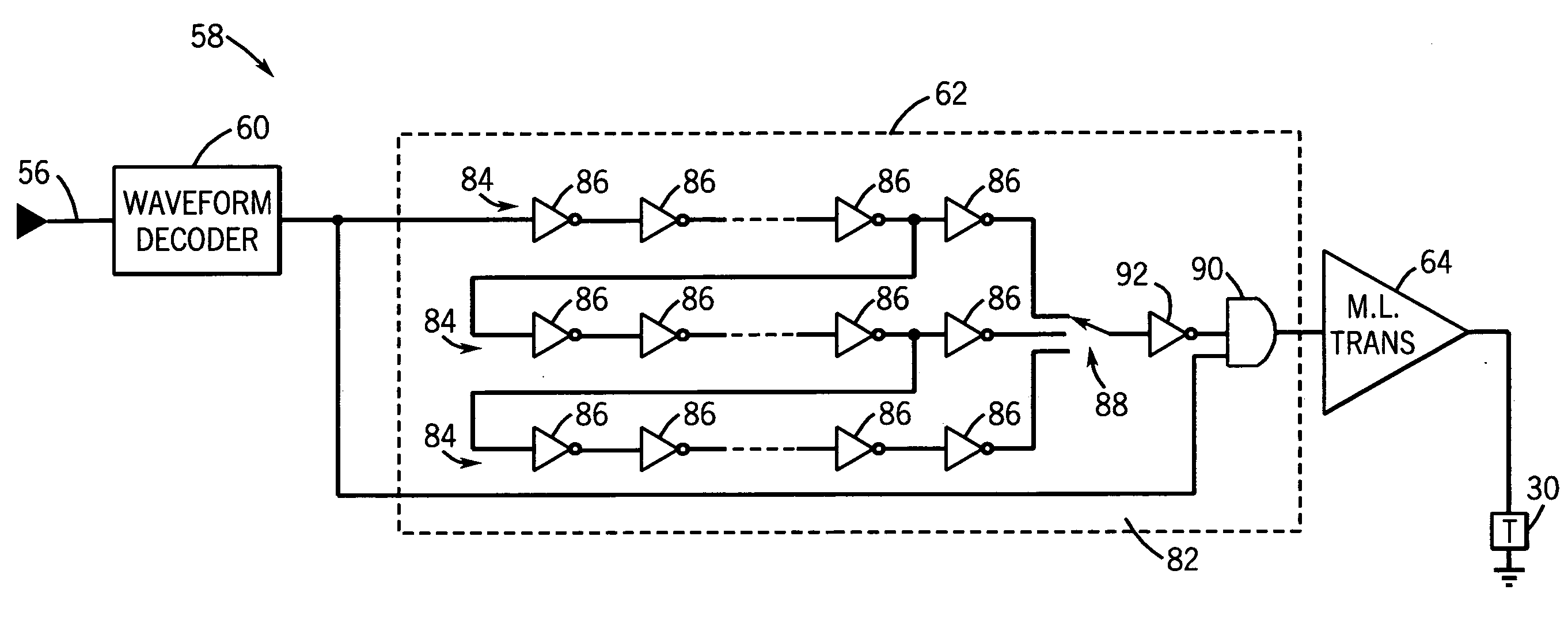 Reconfigurable array with multi-level transmitters