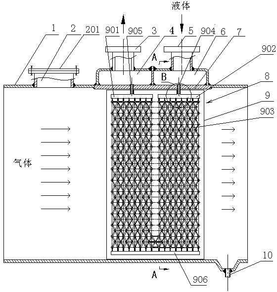 Shell-and-plate heat exchanger with asymmetric structure and manufacturing method thereof