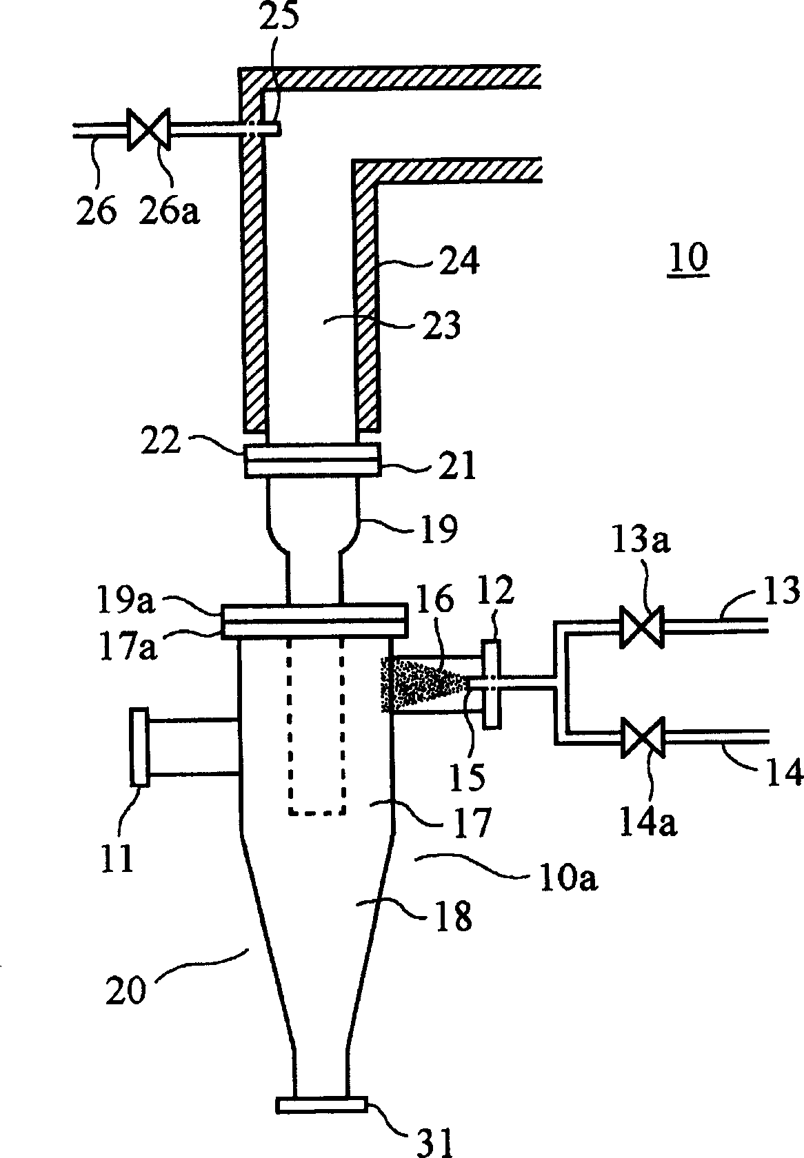 Device and method for pretreating waste gas under moisture environment
