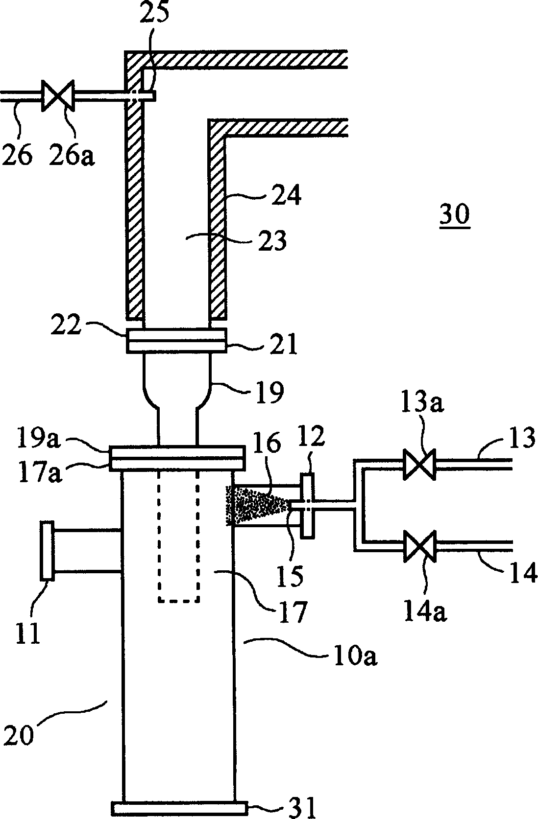 Device and method for pretreating waste gas under moisture environment
